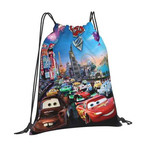 Τσάντες με κορδόνι Cars Lightning Mcqueen, αδιάβροχες αθλητικές σακούλες, σακίδιο πλάτης, 1