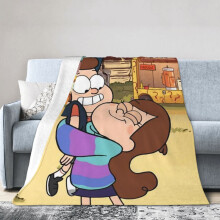 Couverture Gravity Falls Hotel, couverture anime pour lit, couverture pour canapé, couverture polaire ultra douce pour chambre et salon, 152 x 127 cm