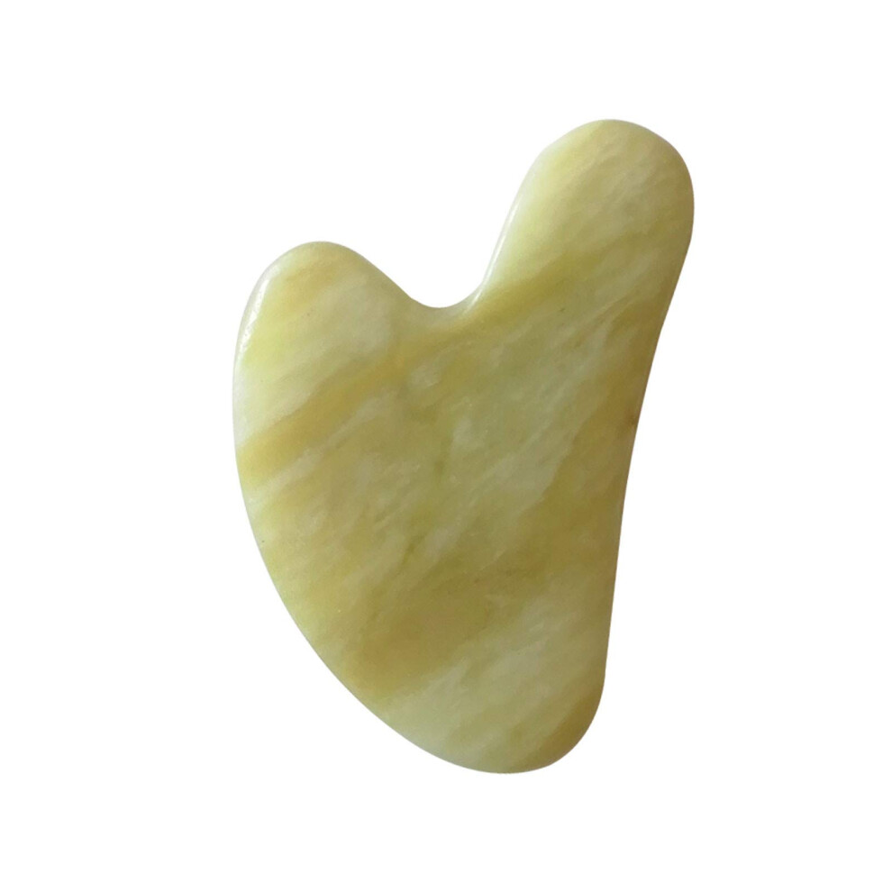 Yellow/Cream Jade Gua Sha Facial Tool For Lifting Massage Antiwrinkle Skin Rejuvenation With Slimming
