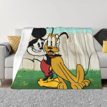 Couverture Mickey Mouse mignonne, jeté de lit, décoration de chambre, couverture en flanelle pour lit ou canapé, cadeau de Noël