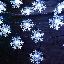 Offres du Cyber Monday 2024 : Guirlande lumineuse Viflosae 10 m, 100 LED, flocons de neige, décorations de Noël d’intérieur pour fêtes et
