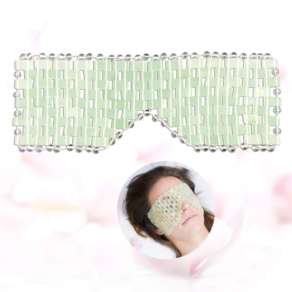 Natural Jade Eye and Sleep Mask for Puffy Eyes Relief, Hot Cold Therapy, Migraine and Sinus Care