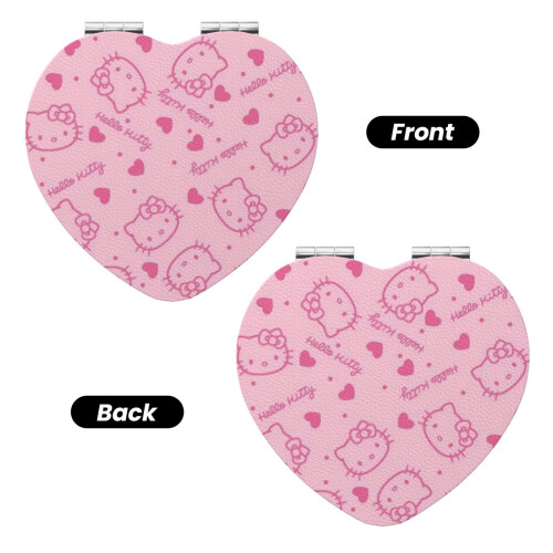 Καθρέφτης τσέπης Hello Kitty, φορητός μεγεθυντικός συμπαγής καθρέφτης μακιγιάζ 1