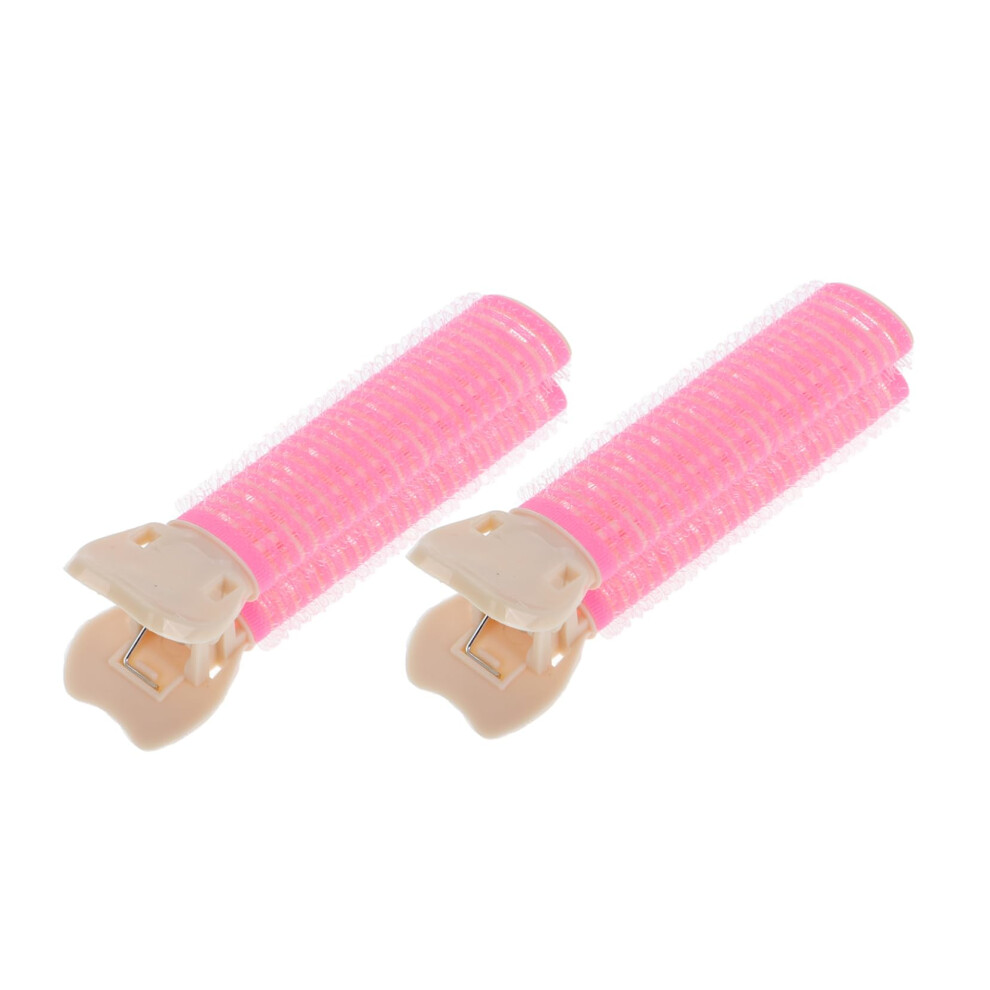 Pink Hair Volumizing Clips Heatless Curlers For Bangs Root Lift Nocrease Styling 10Pcs