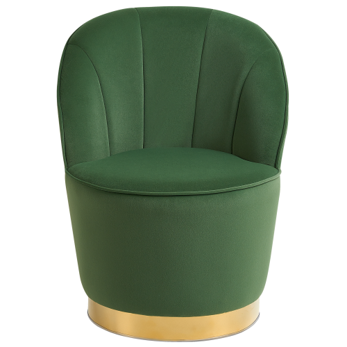 Beliani Armchair ALBY Velvet Dark Green 1