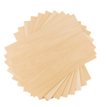 Basswood Plywood Sheets 10 Pcs Smooth Unfinished Thin Wooden Craft Boards for DIY and Painting