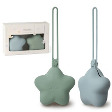 Moonkie Dummy Case, 2 Pack Silicone Dummy Holder C
