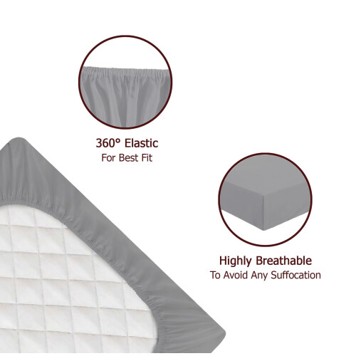 Crib Fitted Sheets 2 Pack (90 x 50 cm) | Hypoaller 1