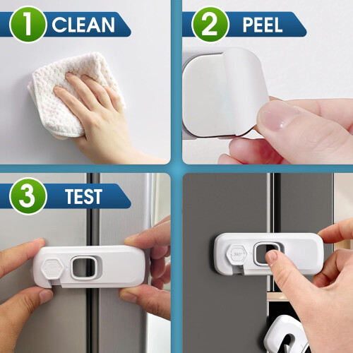 2 Pack Child Proof Refrigerator Lock, Fridge Locks 1