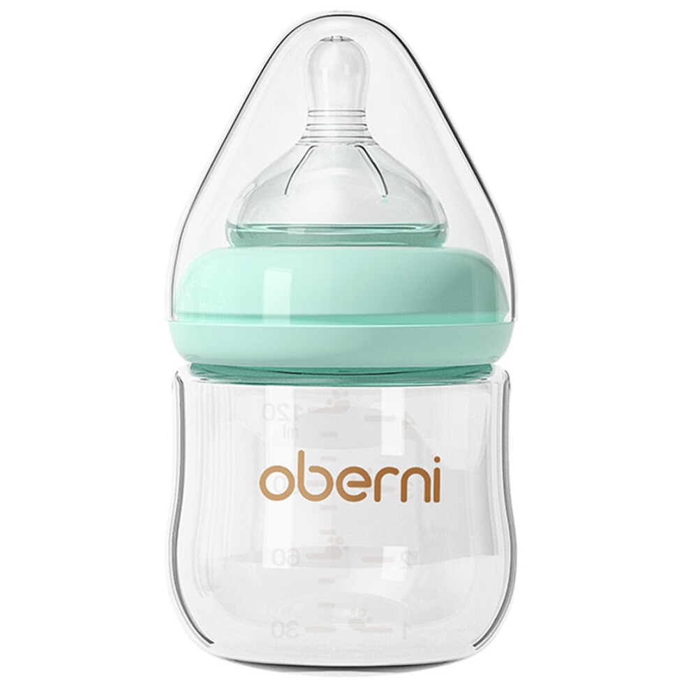 Oberni Glass Baby Bottle, Easy To Clean, Anti-Coli
