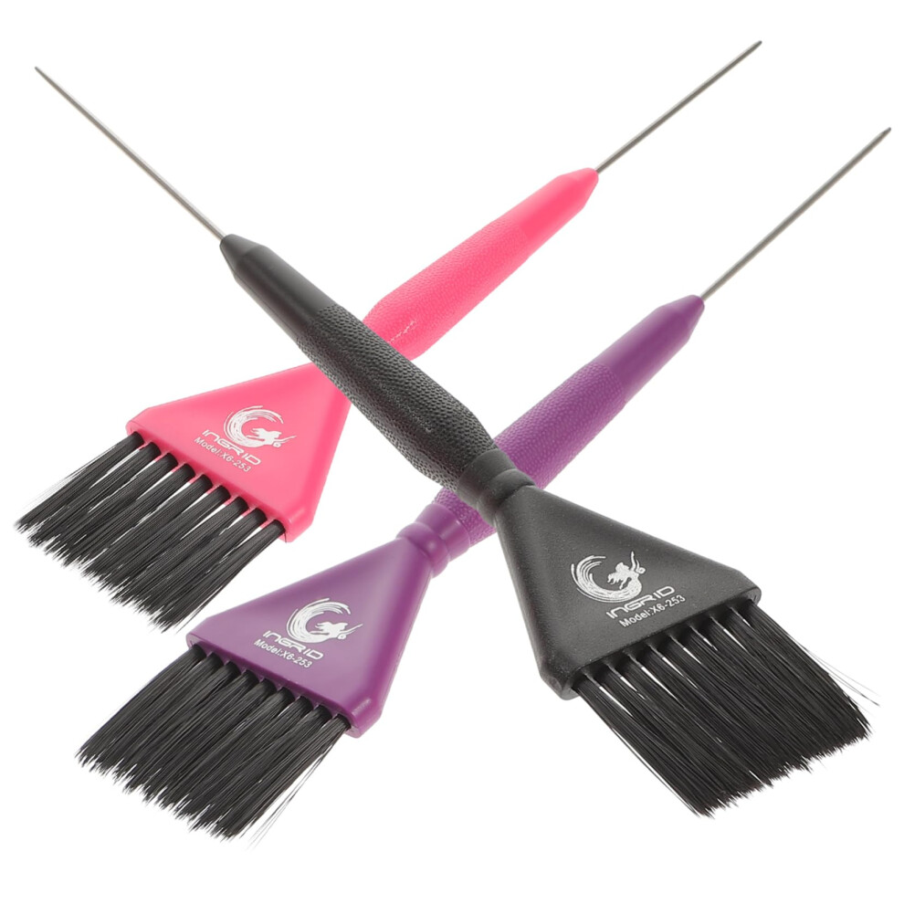 3pcs Hair Dye Brush Set for Salon and Home Use, Precise Color Application, Reusable