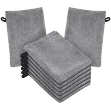 HOTUT 8 Pack Microfiber Body Wash Mitts, 15x20 cm