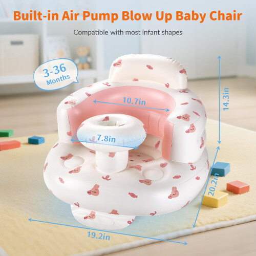 Inflatable Baby Seat with Tray, Comfortable Sit Me 1