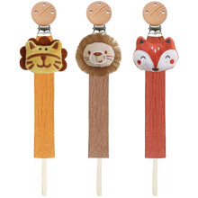 Veroa 3 Pcs 100% Cotton Dummy Clips Cute Animal Sh