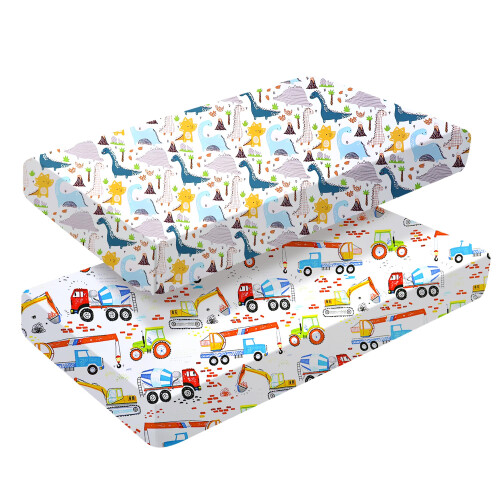 2 Pack Fitted Cot Bed Sheets 140 x 70cm for Girl B