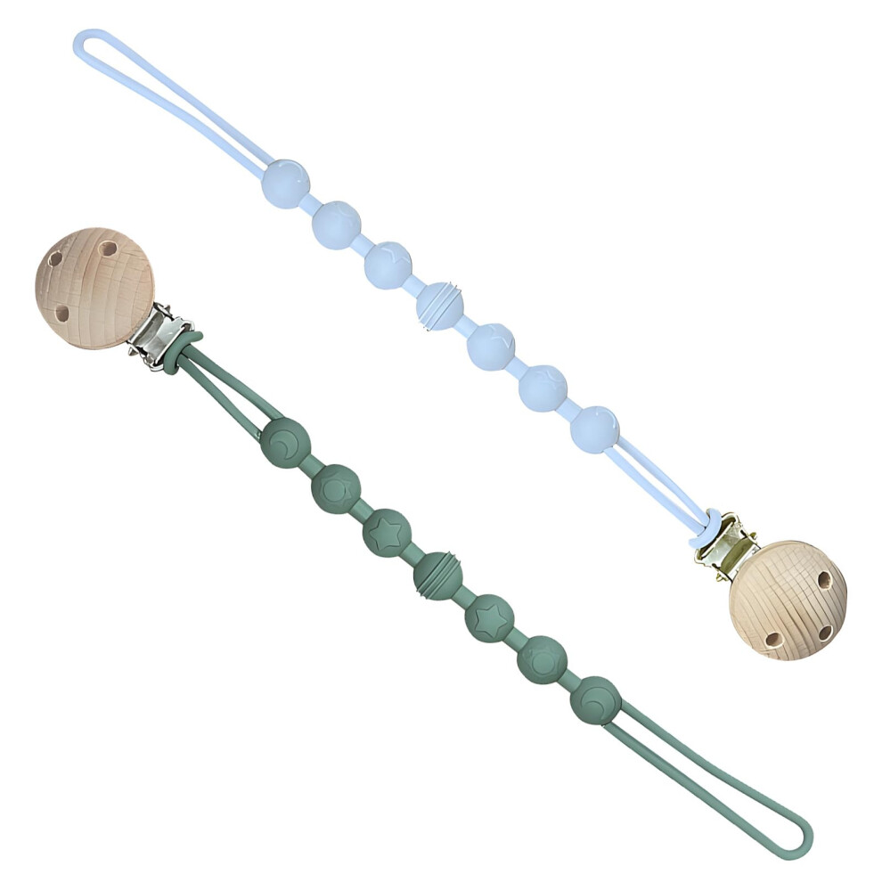 2-Pack Silicone Dummy Clips – Bpa-Free Pacifier Cl Koprek