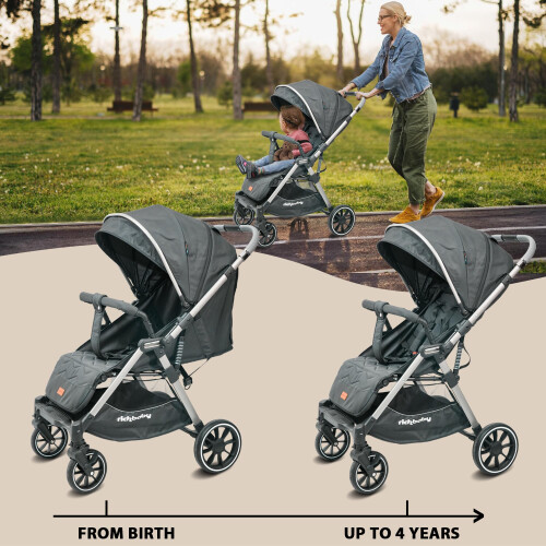 RichBaby Dash Pushchair - One-Hand Fold Compact St 2