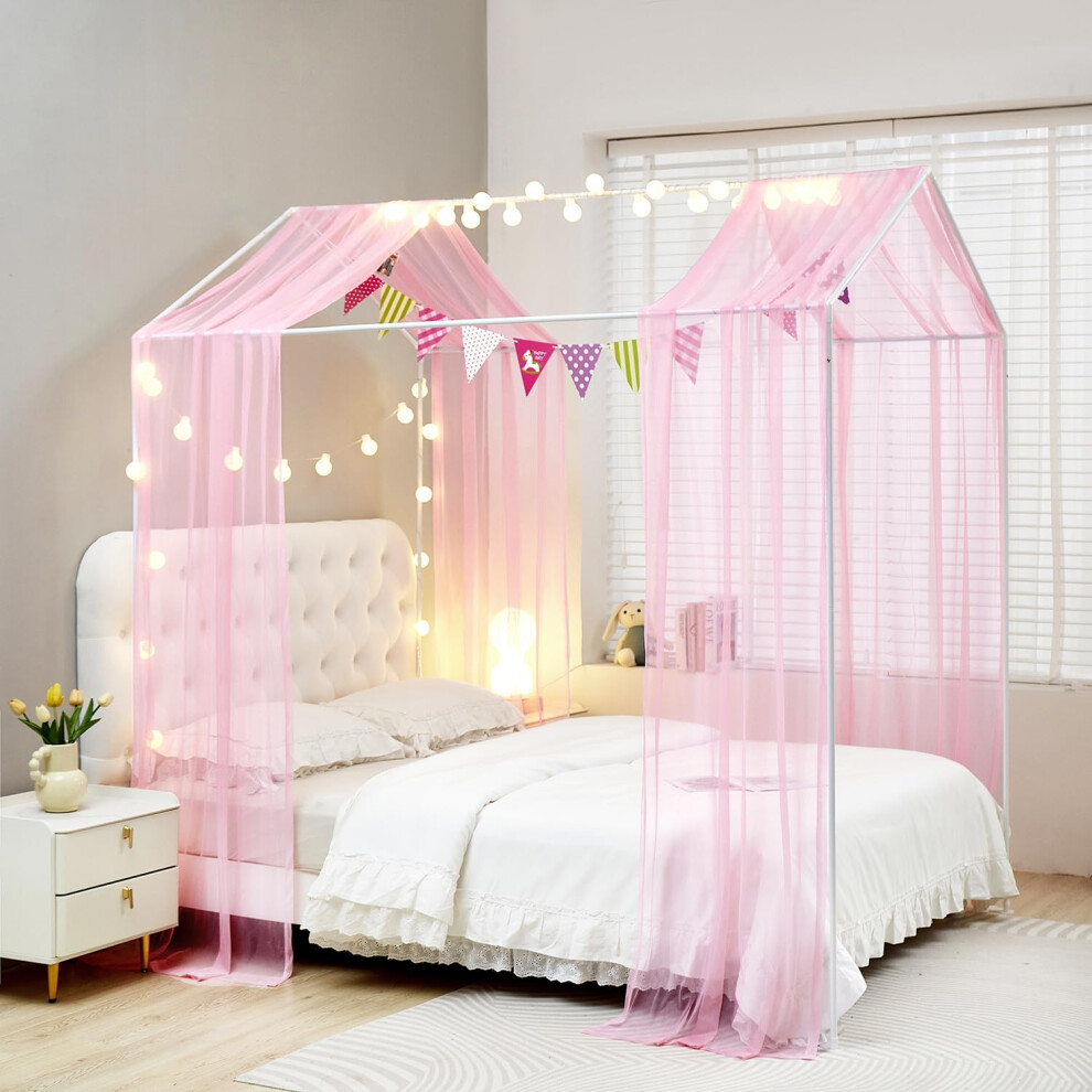 Ziqinpsq House Bed Canopy Bed Curtains,2Pcs Montes
