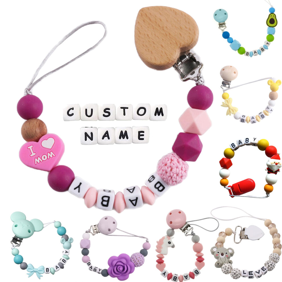 Svyqwmz Personalised Dummy Clips With Name Bracele