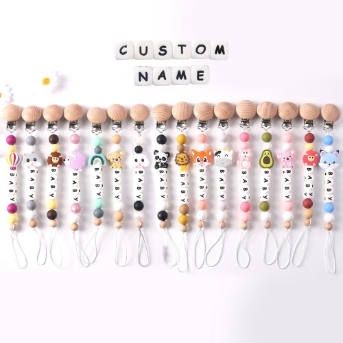 Svyqwmz Personalised Dummy Clips with Name Bracele 2