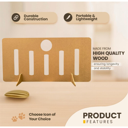 See-Through Wooden Stopper Barrier – Freestanding 1