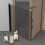 Retractable Pet Gate, No Drill Mesh Stair Gates Fo 1
