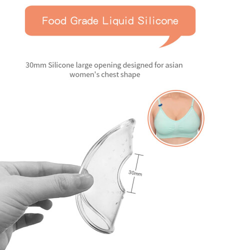 2pcs Anti- Leak Breast Shells, Silicone Breast Mil 2