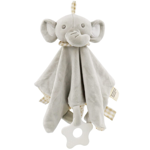 FenFang Baby Comforters Newborn, Elephant Soft Tag