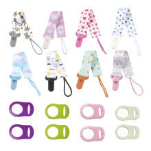 8 Set Dummy Clips and Pacifier Chains for Baby Boy