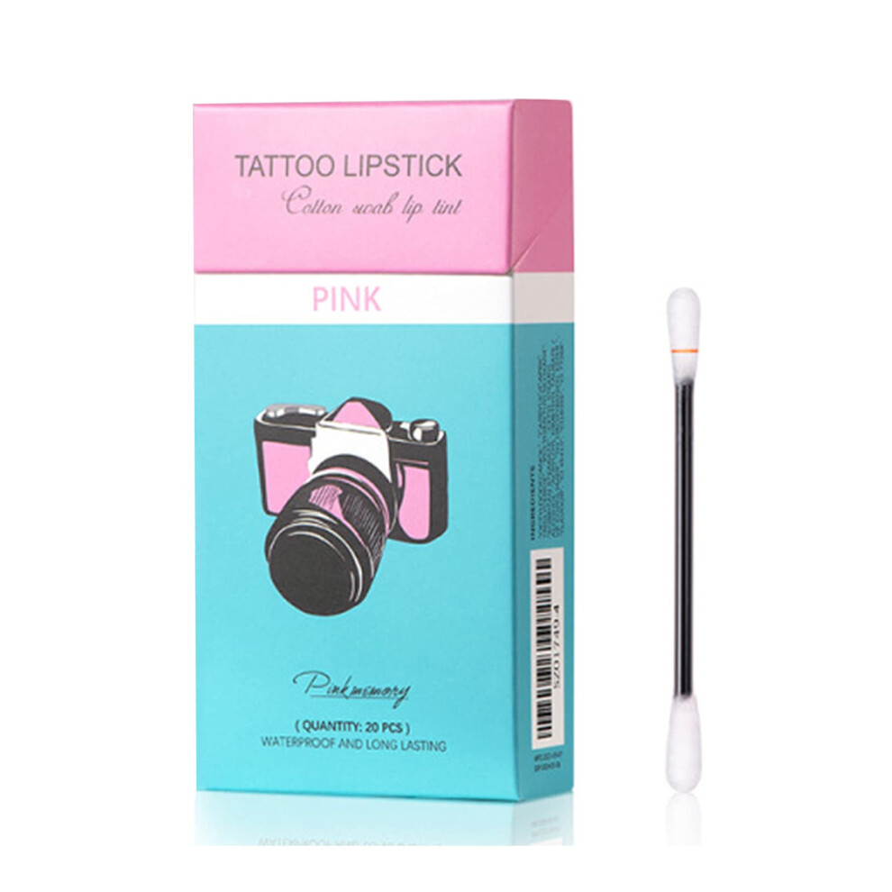 Lipstick Cotton Swabs Set with Moisturizing Long Lasting Liquid Lipstick for Travel