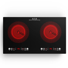 VBGK Double Electric Hob 3520W, Double Ceramic Hob 2 Zone, 220V 24