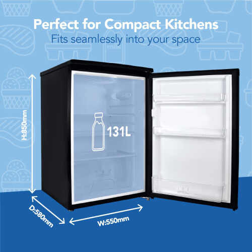Igenix Igenix IG255B Freestanding Under Counter Larder Fridge with 2 2