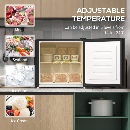 Homcom HOMCOM Tabletop Mini Freezer with 35 Litre Capacity, Small Lockable 2