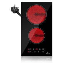 IsEasy Electric Ceramic Hob with Plug-in, Built-in & Portable