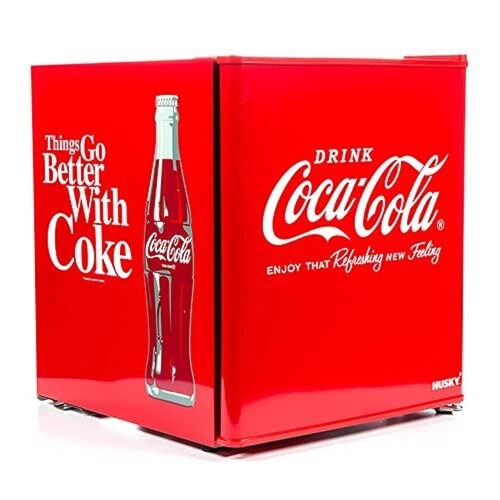 Husky Husky HUS-EL196 Coca Cola Design Mini Fridge/Drinks Cooler, Red