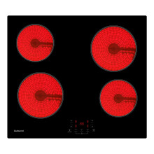 Gudsunal Electric Ceramic Hob with 4 Zones, 6000W, 9 Power Level,