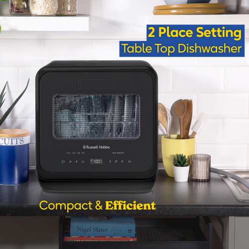 Russell Hobbs Russell Hobbs Mini Dishwasher Compact Table Top Black 2 Place Setting 2