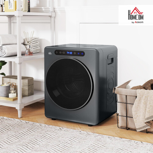 Homcom HOMCOM 4kg Vented Tumble Dryer, 1000W Compact Freestanding Front 1