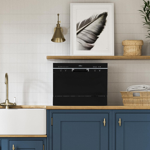 Willow WTTD6B 55cm Tabletop Dishwasher with 6 Place Settings, 7 1