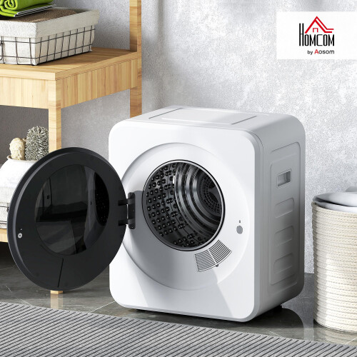 Homcom HOMCOM 4kg Vented Tumble Dryer, 800W Compact Freestanding Front 1
