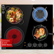 Klarstein Gas Cooker, 4 Burners 6.4 kW Built-in Four Ring Electric