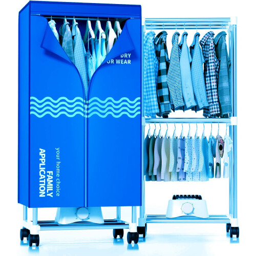 Clothes Dryer, Portable Drying Machine with Timer, 60inch Laundry