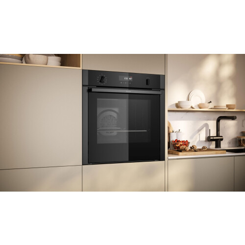 Neff NEFF, N50, B6ACH7AG7B, 60cm Built-in Single Oven with Hide, Home 2