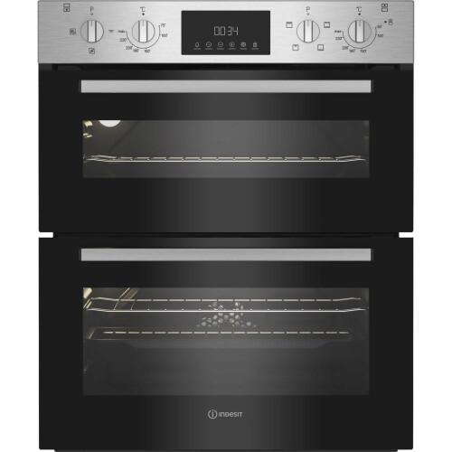 Indesit Indesit DUI 10D IX Built Under Electric Fan Double Oven - Stainless
