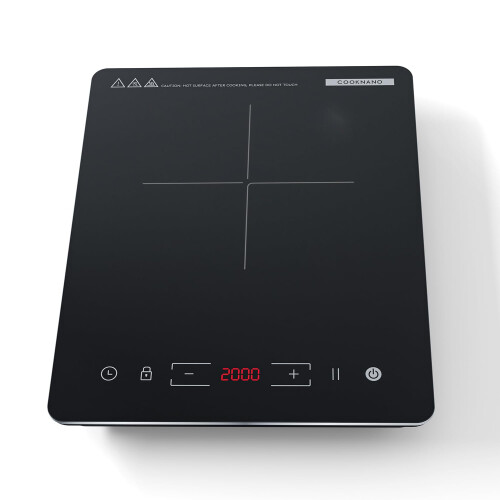 COOKNANO Induction Cooktop Hot Plate, 2000W Single Induction Hob with