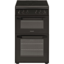 Hotpoint 50cm Double Cavity Electric Cooker - Black
