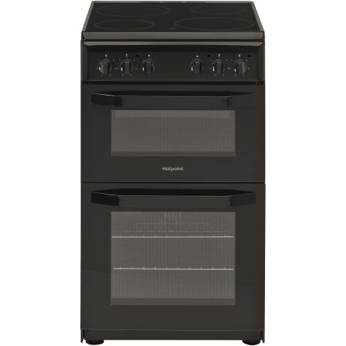 Hotpoint Hotpoint 50cm Double Cavity Electric Cooker - Black