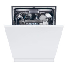 Haier Fully Integrated Standard Dishwasher - Black with Sliding Door