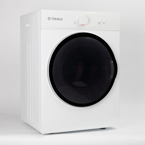 Teknix TKV3W Compact Freestanding 3kg Vented Mini Dryer - 3 Heating 1