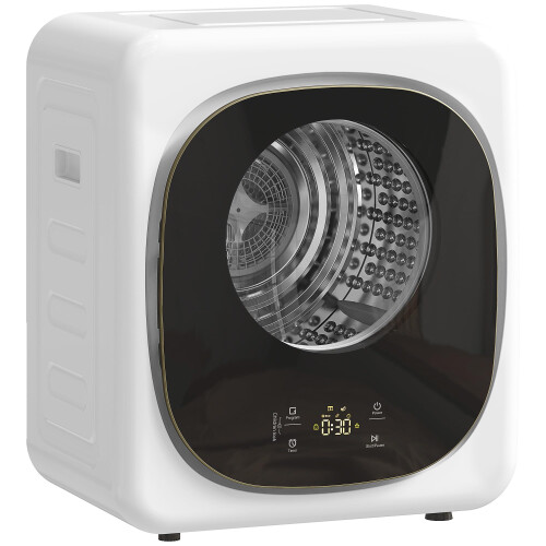 Homcom HOMCOM 4kg Vented Tumble Dryer, 800W Compact Freestanding Front